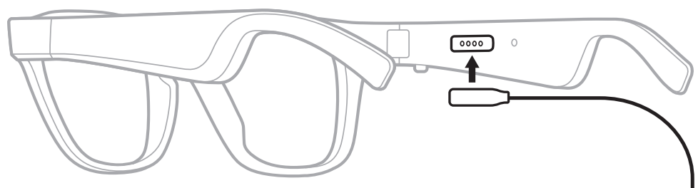 将充电线插入充电端口