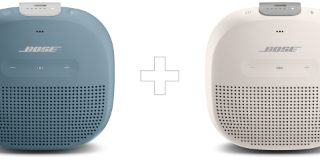 灰蓝色和灰白色 SoundLink Micro 蓝牙扬声器