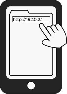 移动设备显示为 http://192.0.2.1