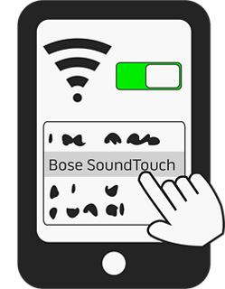 在移动设备上连接至 Bose SoundTouch Wi-Fi 网络
