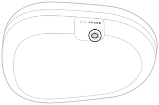 充电盒的按钮和状态指示灯