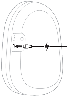 USB 线缆连接到充电盒的 USB-C 端口