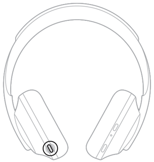 左耳罩突出显示“Noise Control”（噪音控制）按钮的 Bose Headphones 700 无线消噪耳机