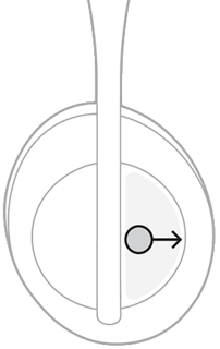右耳罩上向前滑动就可快进至下一曲的区域