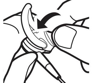 使耳塞底部包覆至听筒底部