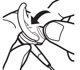 使耳塞底部包覆至听筒底部