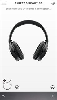 左下角显示了已连接的第二副耳机图标的智能手机屏幕