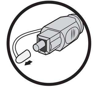 取下光纤线缆的保护插头