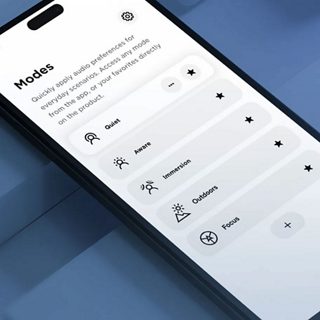 智能手机中显示各种模式功能的 Bose APP。